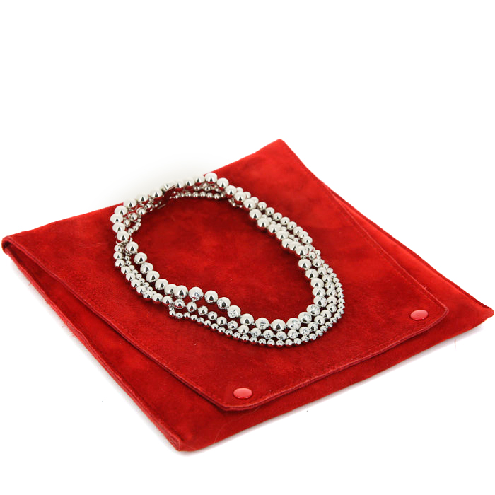 Cartier Nouvelle Vague necklace in white gold and diamonds - Detail D2