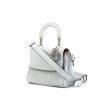 Dior Be Dior small model shoulder bag in Bleu Pale grained leather - 00pp thumbnail