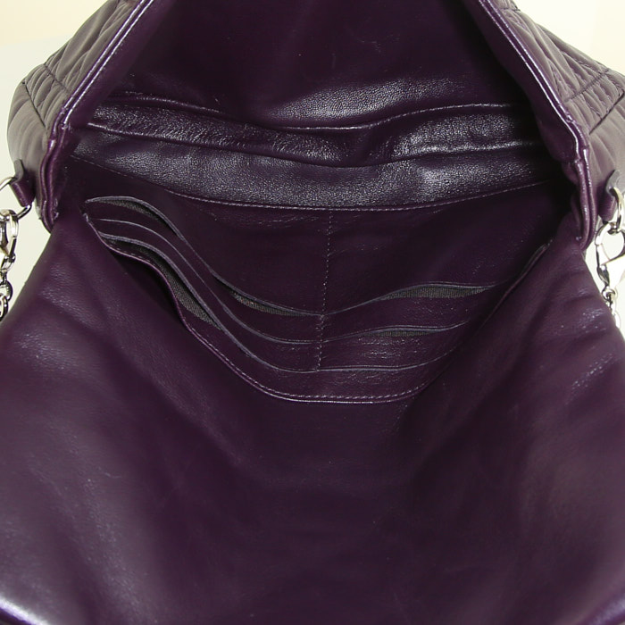 Borsa a tracolla Dior New Look in pelle viola cannage - Detail D2
