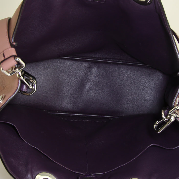 Dior Diorissimo large model shopping bag in pink leather - Detail D3