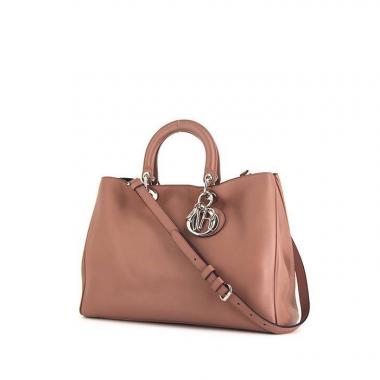 Shopping bag Dior Diorissimo modello grande in pelle rosa