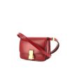 Celine Classic Box small model shoulder bag in red box leather - 00pp thumbnail