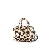 Givenchy Lucrezia borsa a tracolla modello piccolo in pelle beige con stampa leopardata - 00pp thumbnail
