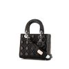 Dior Lady Dior small model shoulder bag in black leather cannage - 00pp thumbnail