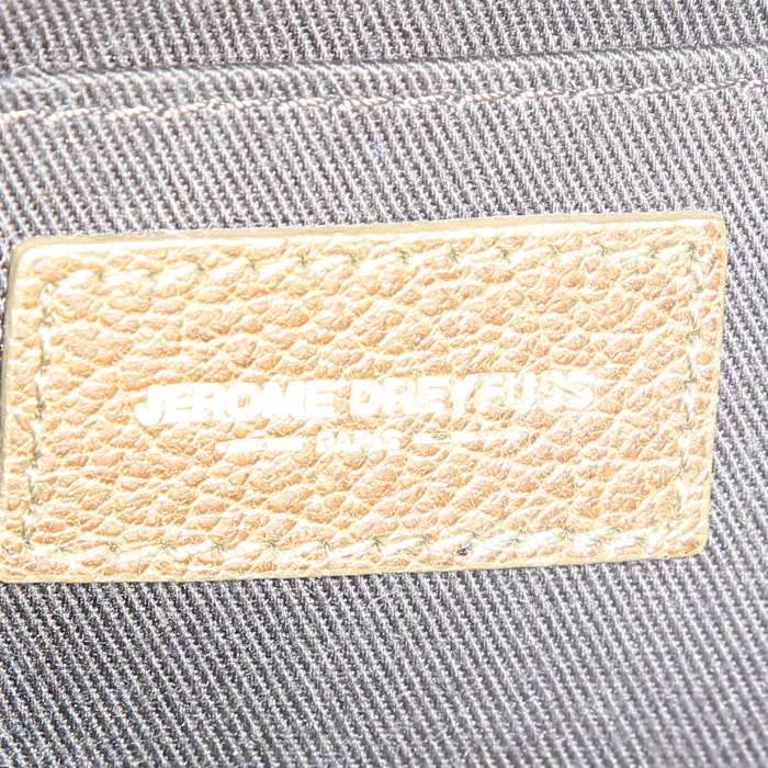 Jerome Dreyfuss Gerald bag in khaki leather - Detail D4