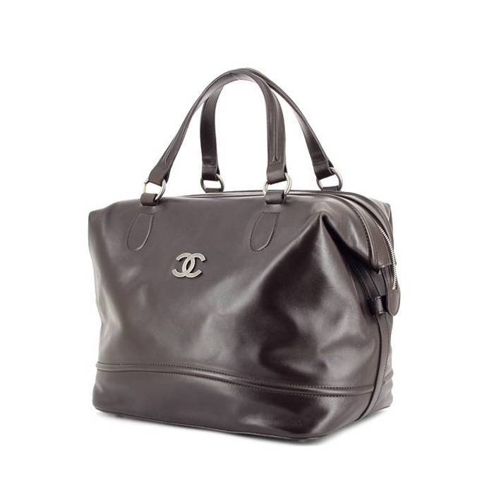 Bowling Chanel bag in brown quilted leather Light brown ref