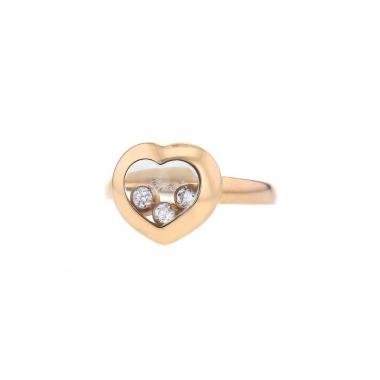 Anello Chopard Happy Curves in oro giallo e diamanti