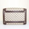 Gucci vanity case in monogram canvas and brown leather - Detail D4 thumbnail