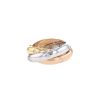 Cartier Trinity medium model ring in 3 golds and diamonds, size 50 - 00pp thumbnail