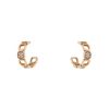 Dinh Van Impression Domino small hoop earrings in pink gold and diamonds - 00pp thumbnail