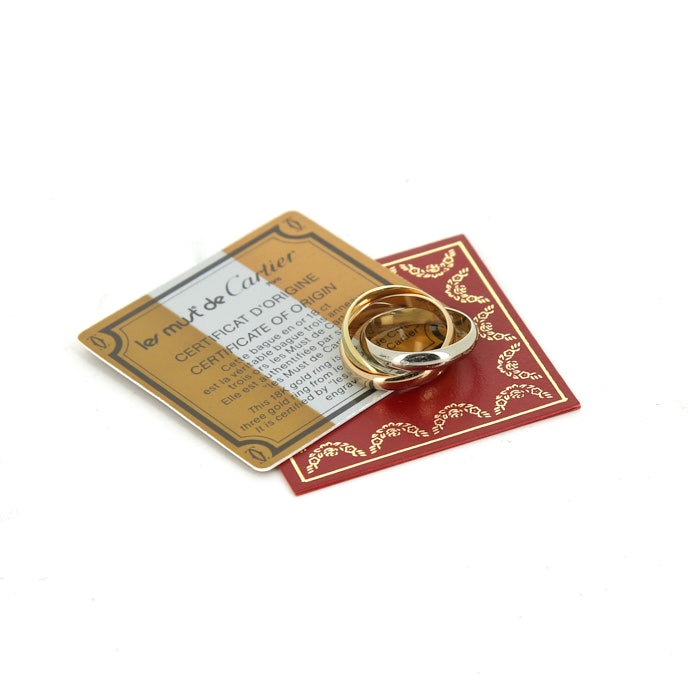 Cartier Trinity medium model ring in 3 golds - Detail D2