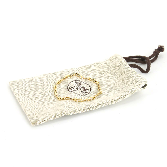 Bracelet Hermes Chaine d'Ancre petit modèle en or jaune - Detail D2