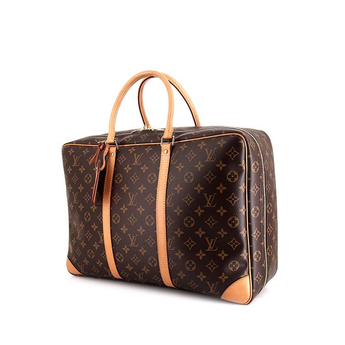 borsa da viaggio louis vuitton cruiser in tela monogram e pelle naturale