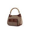 Gucci Bamboo handbag in monogram canvas and brown leather - 00pp thumbnail