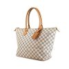 Shopping bag Louis Vuitton Saleya modello medio in tela a scacchi e pelle naturale - 00pp thumbnail