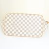 Louis Vuitton Saleya medium model shopping bag in azur damier canvas and natural leather - Detail D4 thumbnail