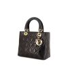 Dior Lady Dior medium model handbag in black leather cannage - 00pp thumbnail