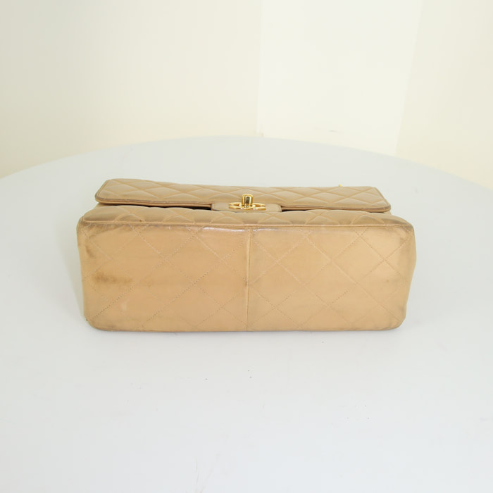 Borsa Chanel Timeless in pelle trapuntata beige - Detail D4