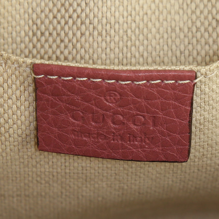 Borsa a tracolla Gucci Soho Disco in pelle rosa - Detail D3