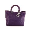 Sac Dior en cuir tressé violet - 360 thumbnail