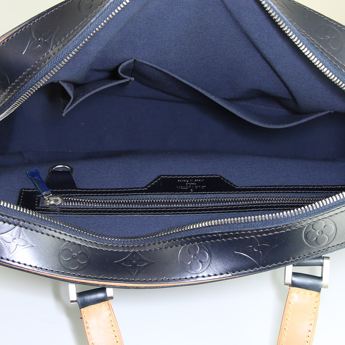 Porte-documents Louis Vuitton Mat Malden en cuir monogram bleu - Detail D2