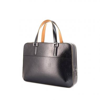 Borsa portadocumenti Louis Vuitton Mat Malden in pelle monogram blu