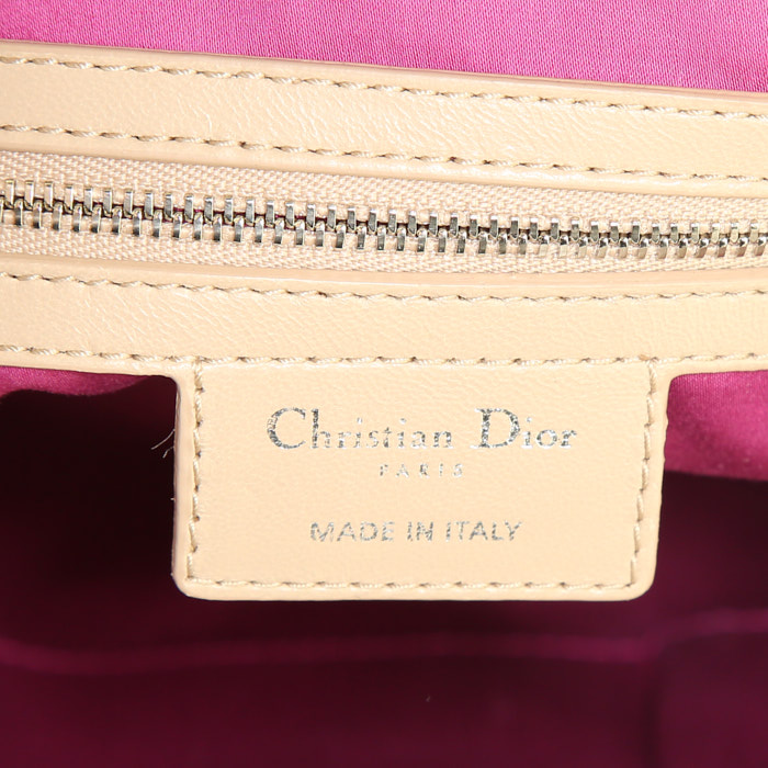 Dior Milly La Forêt handbag in beige leather cannage - Detail D4