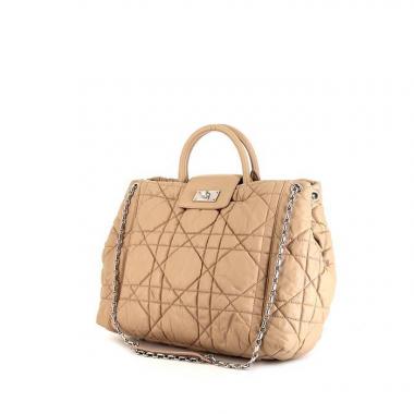 Bolso de mano Dior Milly La Forêt en cuero cannage beige