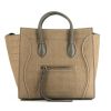 Celine Phantom shopping bag in beige leather - 360 thumbnail