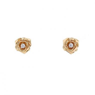 Pendientes Piaget Rose en oro rosa y diamante