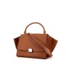 Celine Trapeze medium model handbag in brown leather and brown suede - 00pp thumbnail