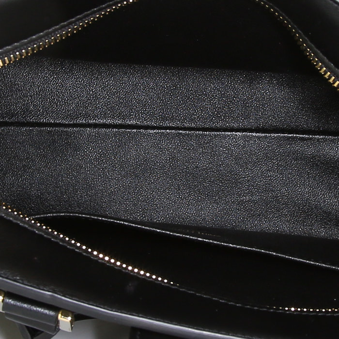 Bolso Saint Laurent Cabas YSL Baby en cuero negro - Detail D3