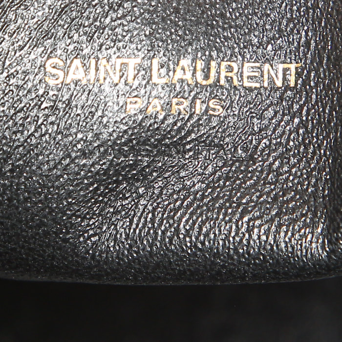 Saint Laurent Cabas YSL Baby bag in black leather - Detail D4