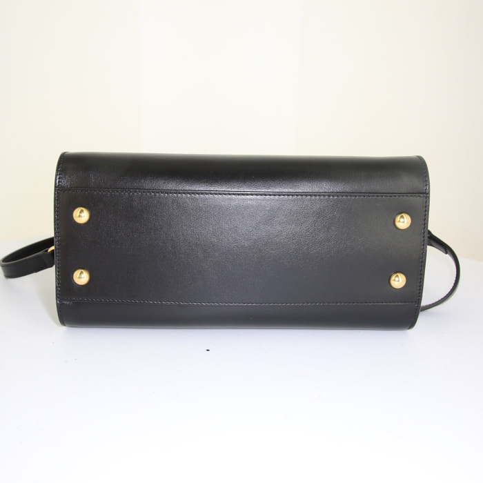 Bolso Saint Laurent Cabas YSL Baby en cuero negro - Detail D5