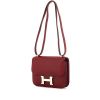 Hermes Constance mini shoulder bag in Grenat red epsom leather - 00pp thumbnail