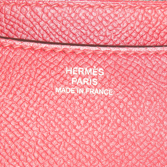 Hermes Constance mini shoulder bag in red epsom leather - Detail D4