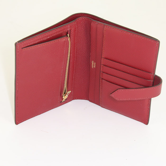 Hermès wallet in red epsom leather - Detail D2