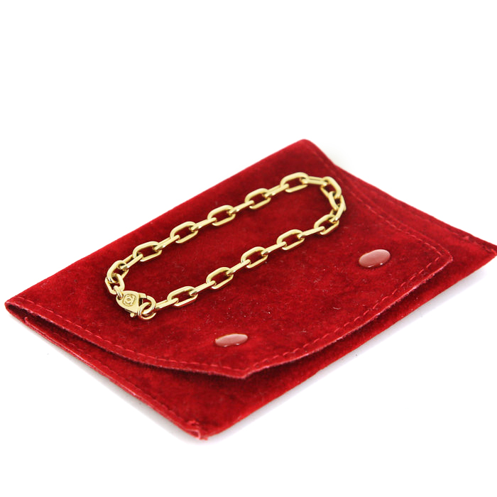Bracelet souple Cartier Santos en or jaune - Detail D2