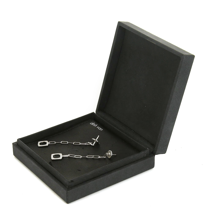 Dinh Van Impressions pendants earrings in white gold and diamonds - Detail D2