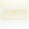 Pochette Chanel Deauville in tela jersey beige - Detail D4 thumbnail