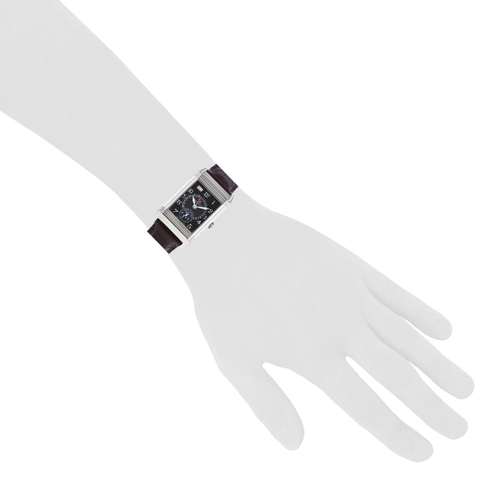 Jaeger-LeCoultre Reverso Grande Taille watch in white gold 18k Ref: 270.3.36 Circa 2000 - Detail D1