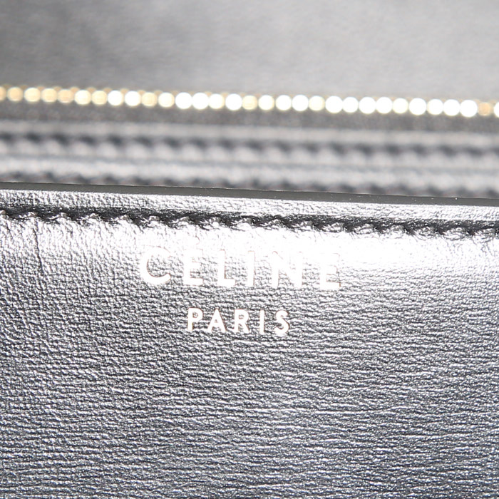 Sac à main Celine Classic Box en cuir box noir - Detail D3