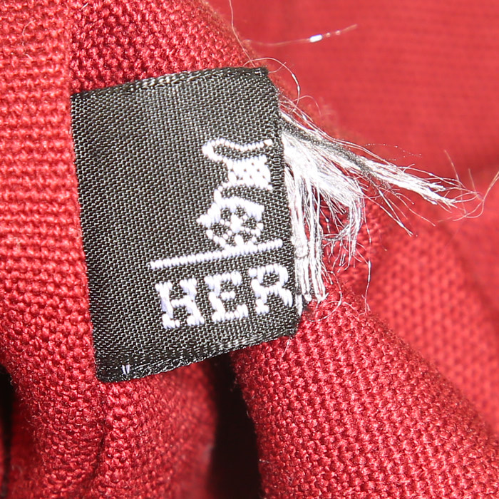 Bolso Hermes Troca en lona roja - Detail D3