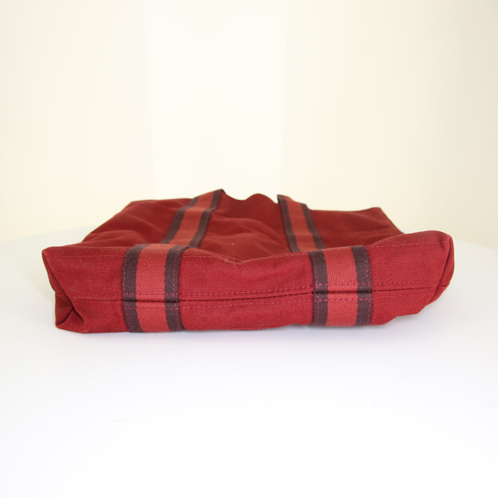 Bolso Hermes Troca en lona roja - Detail D4