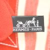 Borsa Hermes Cannes in tela con stampa a motivo rigato bianco e rosso - Detail D3 thumbnail