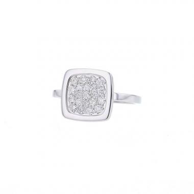 Sortija Dinh Van Impressions en oro blanco y diamantes