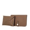 Hermes Dogon - Pocket Hand wallet in etoupe togo leather - 00pp thumbnail