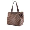 Shopping bag Louis Vuitton Westminster in tela a scacchi ebana e pelle marrone - 00pp thumbnail