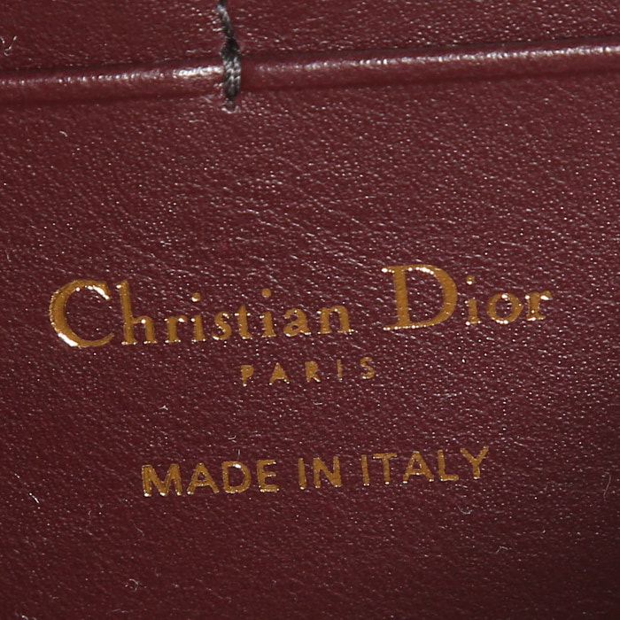 Bolso Dior Oblique en lona Monogram color burdeos - Detail D3