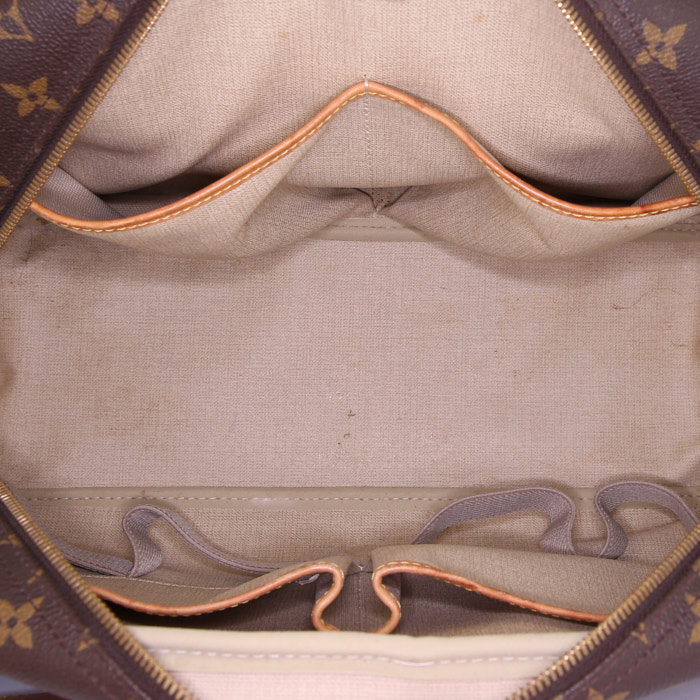Sac à main Louis Vuitton Deauville en toile monogram et cuir naturel - Detail D3